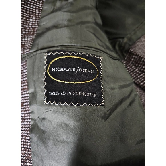 VINTAGE Michael/Sterns Sport Coat Wool 2 Button Business Jacket Blazer Retro 44 - Picture 8 of 11